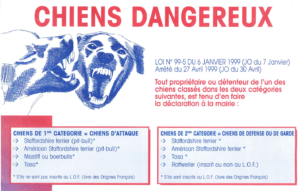 Liste des chiens dangereux